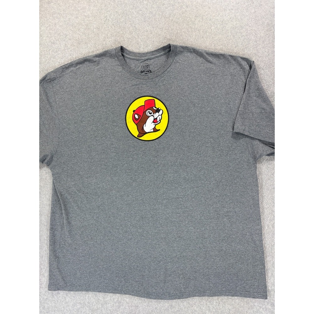 Buc-ees‎ 50/50 Short Sleeve Crew Screened Logo Tee Shirt (Men's 3XL) Gray